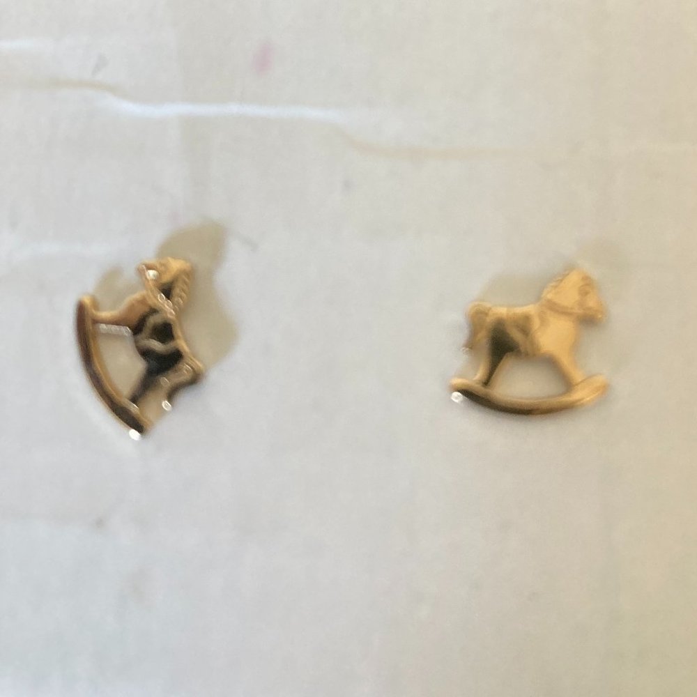Avon gold Rocking Horse earrings